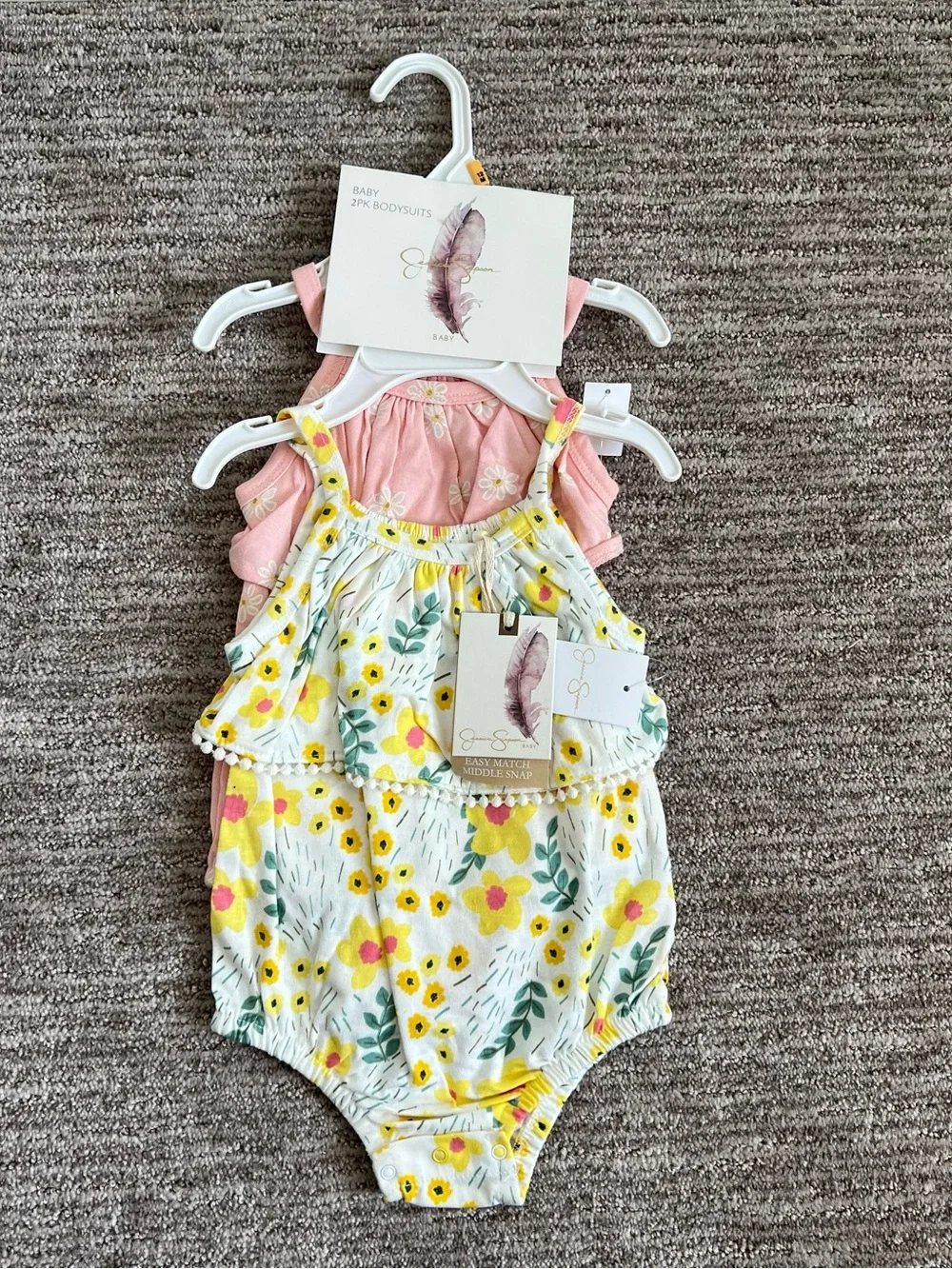 NWT Jessica Simpson Baby Summer Bodysuits 2 Pack